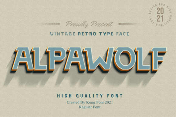 Alpawolf: A Vintage Display Font for Bold, Cool Designs