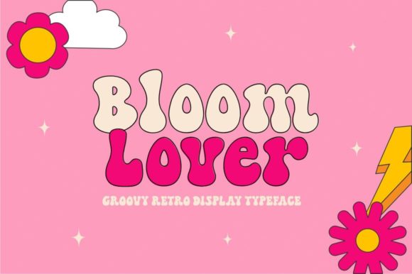 Bloom Lover: Retro Groovy Display Font for Modern Design