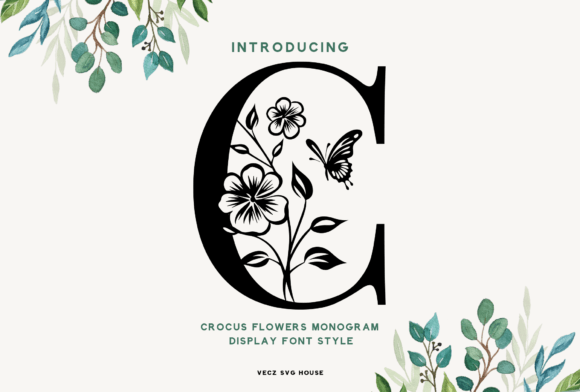 Crocus Monogram: Elegant Typography for Inspired Designs