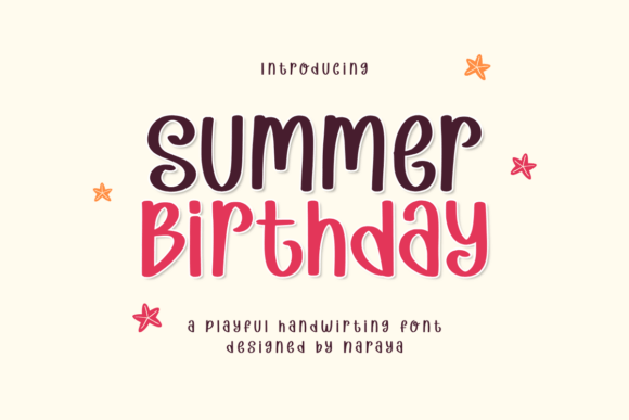 Discover the Playful Charm of the Summer Birthday Font
