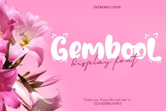 Gembool: A Modern Handwritten Font for Creative Projects
