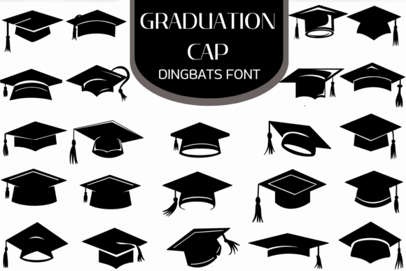 Graduation Cap Dingbats: Celebrate Achievement in Design
