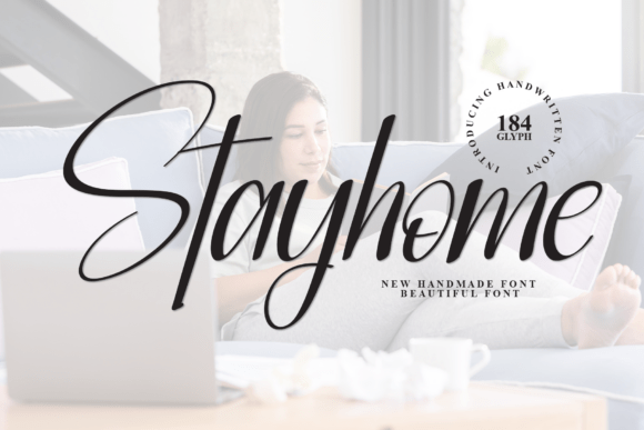 Stayhome: A Whimsical Handwritten Font for Sweet Designs