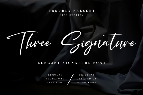 Three Signature: A Modern Handwritten Script Font