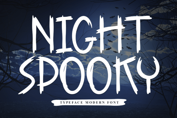 Unleash the Shadows with Night Spooky Display Typeface