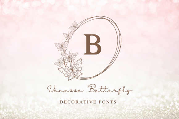 Vanessa Butterfly Monogram: Elegant Font for Special Occasions